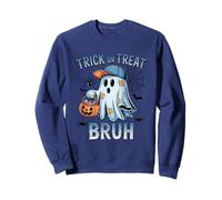 Cute Bruh Ghost Kids Divertente Halloween Candy Tee Felpa