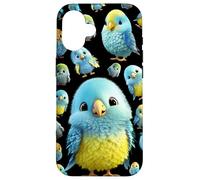 Cute Budgie Theme Parakeet Bird Pattern For Bird Lover Custodia per iPhone 16