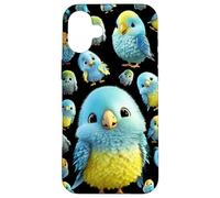 Cute Budgie Theme Parakeet Bird Pattern For Bird Lover Custodia per iPhone 16 Plus