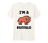 Cute Buffalo Funny Animals Simple I'm a Buffalo Maglietta Premium