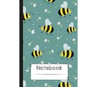 Cute Bumblebee Grid Notebook - 6x9 Inches, 150 Graph Paper Pages | Cute Bees & Flowers Pattern, Aesthetic Journal for Writing, Sketching & Note-Taking, Green Nature, Bumblebee Notebook