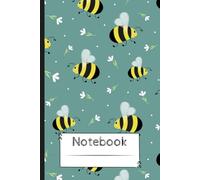 Cute Bumblebee Grid Notebook - 6x9 Inches, 150 Graph Paper Pages | Cute Bees & Flowers Pattern, Aesthetic Journal for Writing, Sketching & Note-Taking, Green Nature, Bumblebee Notebook