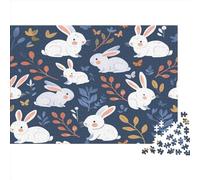 Cute Bunny 1000Pcs Puzzle Classici,Puzzle Giochi Rilassamento E Intelligence,puzzle Adulti,puzzle Bambini,Puzzle Per Gioco Familiare, Regalo Per Amore E Amico,1000pcs (75x50cm)