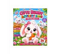 Cute Bunny Activity Book for Kids Ages 3-6: Coloring, Mazes, Matching, Tracing & Fun Learning Games
