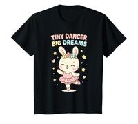Cute Bunny Ballerina, Tiny Dancer Big Dreams Dancing Maglietta