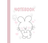Cute Bunny Composition Notebook: 8.5 x 11 Large Aesthetic Pink Journal: 100 Pages, Wide Ruled Paper | Ideal for Teachers, Students, School Notes, and Classroom Activities | Kawaii Rabbit Pattern Cover