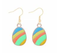 Cute Bunny Dangling Orecchini Happy Easter Egg Carota Orecchino Orecchini di Pasqua Cute Orecchini Completo Collana Orecchini Bracciale (R, One Size)