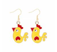 Cute Bunny Dangling Orecchini Happy Easter Egg Carota Orecchino Orecchini di Pasqua Cute Orecchini Completo Collana Orecchini Bracciale (X, One Size)