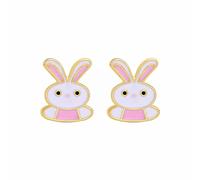 Cute Bunny Dangling Orecchini Happy Easter Egg Carota Orecchino Orecchini di Pasqua Cute Orecchini Completo Collana Orecchini Bracciale (D, One Size)