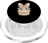 Cute Bunny Face Glasses Floral Bowknot Rabbit Printed Easter PopSockets PopGrip per MagSafe