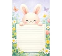 Cute Bunny Flower Journal: Adorable Floral Notebook for Daily Writing, Notes, and Personal Reflection Featuring a Soft Pastel Design with a Sweet Bunny Theme for Kids, Teens, and Creative Minds