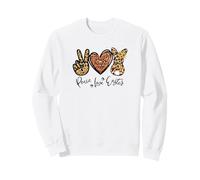 Cute Bunny for Women with Sunflower Mom Peace Love Easter Felpa