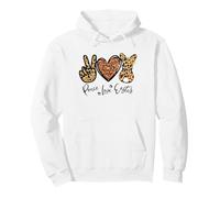 Cute Bunny for Women with Sunflower Mom Peace Love Easter Felpa con Cappuccio