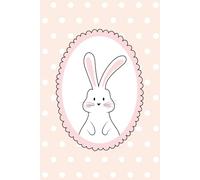 Cute Bunny Graph Paper Notebook - Kawaii Pastel Rabbit Journal 6x9, 150 Pages, Retro Polka Dot Aesthetic Notebook with Bunny Ears Inside: Adorable ... and Rabbit Ear Detail on Every Spread