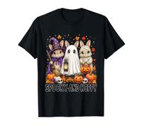 Cute Bunny Halloween Witch Ghost Mummy Pumpkin Rabbit Lovers Maglietta