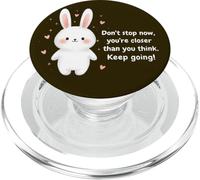 Cute Bunny Keep Going Motivational Citazione Coniglio PopSockets PopGrip per MagSafe