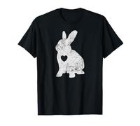 Cute Bunny Love Shirt I Rabbit Silhouette Maglietta
