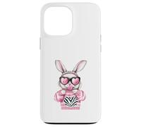 Cute Bunny Rabbit with Bubblegum Heart Sunglasses Custodia per iPhone 13 Pro Max