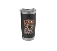 Cute But Cries A Lot Estetica emotiva ||- Bicchiere termico in acciaio inox doppia parete