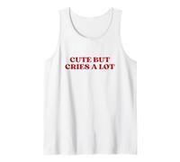 Cute But Cries A Lot Y2k Aesthetic Trendy Emo Canotta