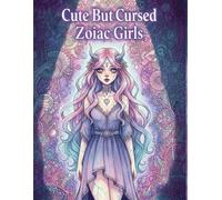 Cute But Cursed Zodiac Girls: Astrology Coloring Book with Soft Goth Witchcore Aesthetic Designs