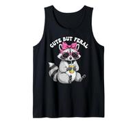 Cute But Feral Funny Cute Racoon With Sunglasses Racoon Canotta