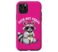 Cute But Feral Funny Cute Racoon With Sunglasses Racoon Custodia per iPhone 11 Pro