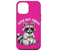Cute But Feral Funny Cute Racoon With Sunglasses Racoon Custodia per iPhone 12 Pro Max