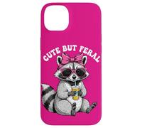Cute But Feral Funny Cute Racoon With Sunglasses Racoon Custodia per iPhone 14 Plus