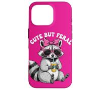 Cute But Feral Funny Cute Racoon With Sunglasses Racoon Custodia per iPhone 16 Pro