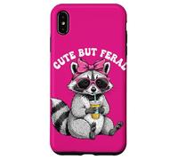 Cute But Feral Funny Cute Racoon With Sunglasses Racoon Custodia per iPhone XS Max
