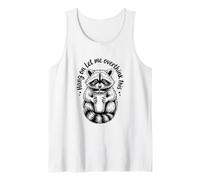 Cute But Feral Raccoon Vintage Sunglasses Funny Wildlife Canotta