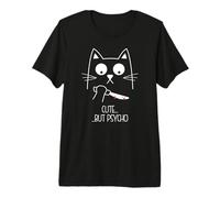 Cute But Psycho Funny Knife Killer Cat T-Shirt Gift Maglietta Premium