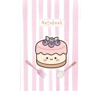 Cute Cake Notebook for Kids | 120 Lined Pages | Kawaii Dessert Journal | 6" x 9" Writing Notebook for School & Journaling: Adorable Smiling Cake Diary ... - for Girls, Teens & Cute Stationery Lovers
