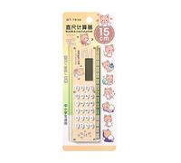 Cute Calculator - ABS + Electronic Components, 15cm Digital Calculator With Ruler | Portable Lightweight Battery-Powered, Small For Kids, Students, Office, Exams, Homework