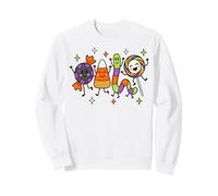 Cute Candy Crew Halloween Candy Corn Gummy Worm Lollipop Felpa