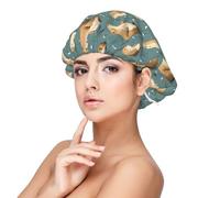 Cute Capybara 1 cuffia in raso di seta per donne che dormono, regolabile a doppio strato in raso cuffia per dormire notte per capelli ricci