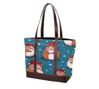 Cute capybara-54 - Portafogli a tracolla da donna, grandi, in morbida pelle lavata, borse resistenti, multicolore, 33,8 x 12 x 31 cm