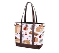 Cute capybara-64 Tote Bags in pelle resistente borse e borse da donna con manico superiore borsa a tracolla borsa hobo