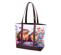 Cute capybara-79 Tote Bags in pelle resistente borse e borse da donna con manico superiore borsa a tracolla borsa hobo