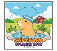 Cute Capybara: A Delightful Coloring Book with 60+ Simple and Cute Designs for Relaxation