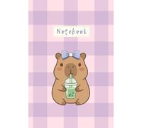 Cute Capybara Boba Notebook | Pastel Gingham Aesthetic | Kawaii Animal Journal | 120 Lined Pages | 6" x 9": Adorable Capybara Drinking Matcha Boba - Cozy Cute Diary for Notes, Journaling & Gifts