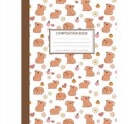 Cute Capybara Composition Notebook, College Ruled, 200 Pages (100 Sheets), 7.5 x 9.75 in, Cute Notebook for School, Notes, Journaling, and Work