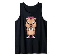 Cute Capybara Coquette Bow Retro Capybara Kids Girls Canotta