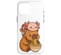 Cute Capybara e Turtle Zaino Ramen Kawaii Capibara Kids Custodia per iPhone 16 Pro Max