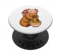 Cute Capybara e Turtle Zaino Ramen Kawaii Capibara Kids PopSockets PopGrip Adesivo