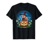 Cute Capybara Halloween Costume Spooky Pumpkin Maglietta