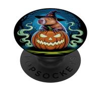 Cute Capybara Halloween Costume Spooky Pumpkin PopSockets PopGrip Adesivo