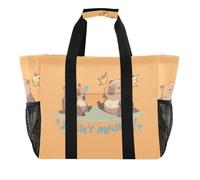 Cute Capybara I Didn't Mean It Borse da spiaggia per le donne Grande Impermeabile Beach Tote Bag Viaggi Piscina Yoga Infermiere Shopping Tote Bag