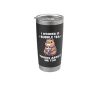 Cute Capybara Mi chiedo se Bubble Tea pensa anche a me Bicchiere termico in acciaio inox doppia parete